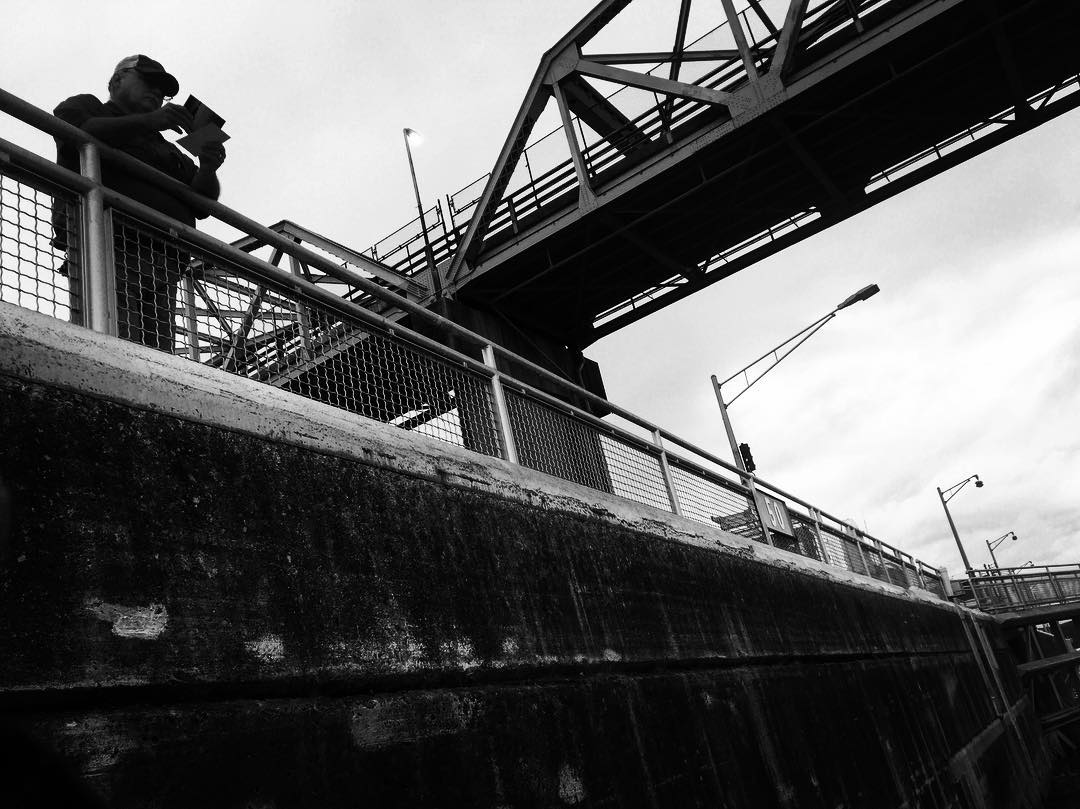 Lockmaster at Wheeler Dam checking out project postcard ...